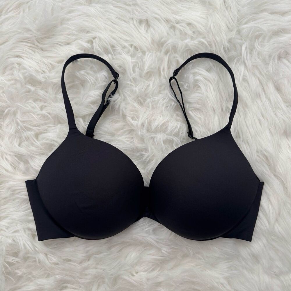 Skims Ultimate Pushup Plunge Bra Onyx Size 32D